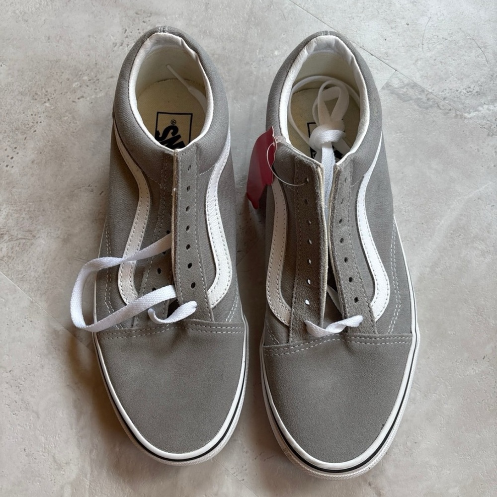 Vans Gray and White High-Top Sneakers